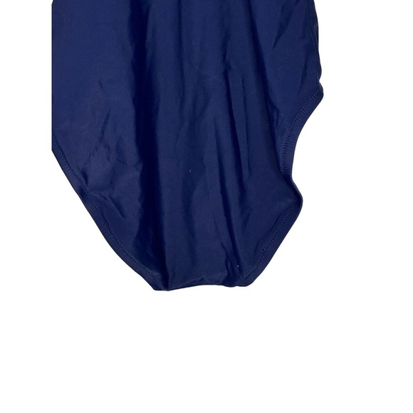 NWT J Crew Factory Womens One Piece Swimsuit XS Cutout Bow Lined Blue and Green - Picture 7 of 10